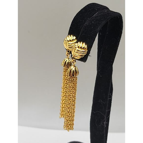 Vintage Lightweight Dangle Earrings Silver Tone Modern Retro Style - Picture 4 of 7